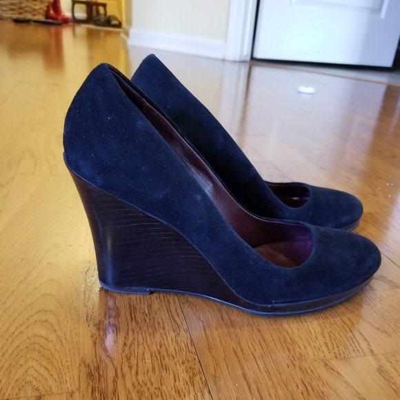Cole Haan suede tall wedge S7.5 - Picture 2 of 13